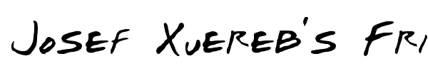 Josef Xuereb's Friends font preview